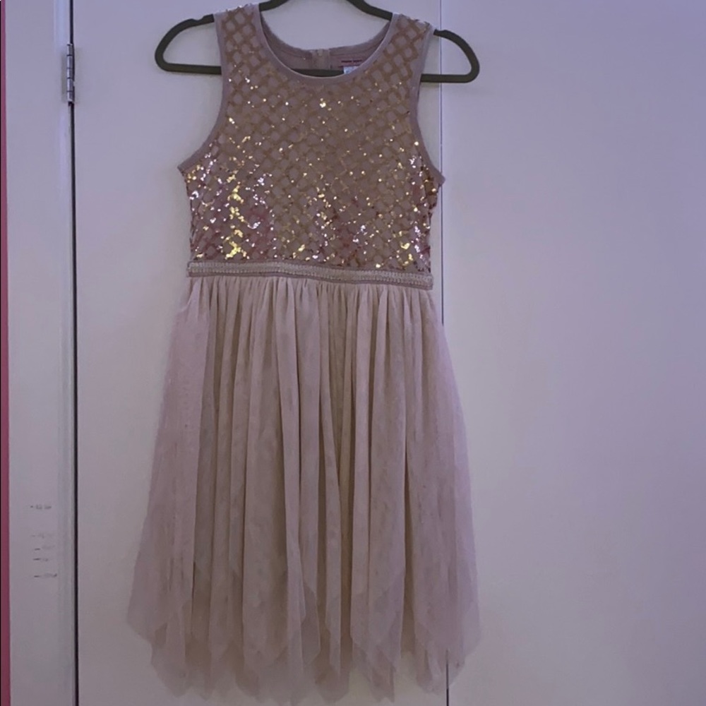 Gold and cream kids dress